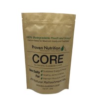 Custom Print Logo Resealable Stand Up Zipper Kraft Paper Brown Food Bag