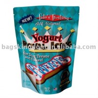 custom printed zipper stand up pouches for dry food packaging, nuts, baking mix