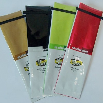 tin tie coffee side gusset aluminium sachet