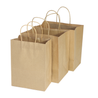 Wholesale Twisted handle custom paper bags kraft paper bags with logo